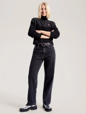 Tommy Jeans dámsky čierny sveter - L (BDS)