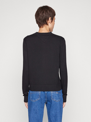Tommy Jeans dámsky čierny tenký sveter - XS (BDS)