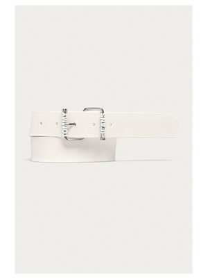 Tommy Jeans dámsky biely kožený opasok - 90 (YBR)