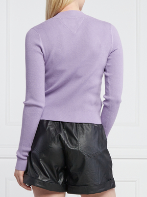 Tommy Jeans dámsky svetlo fialový sveter - XS (VLK)