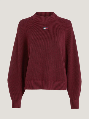 Tommy Jeans dámsky vínový sveter - S (XJS)