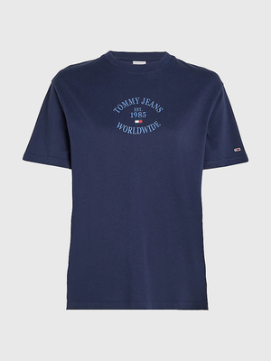 Tommy Jeans dámske tmavo modré tričko WORLDWIDE - L (C87)