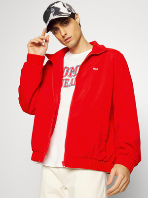 Tommy Jeans pánska červená bunda - L (XNL)