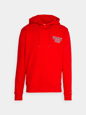 Tommy Jeans pánska červená mikina - XXL (XNL)