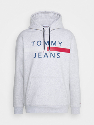 Tommy Jeans pánska šedá mikina REFLECTIVE FLAG - L (PJ4)