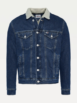 Tommy Jeans pánska džínsová bunda - L (1BK)