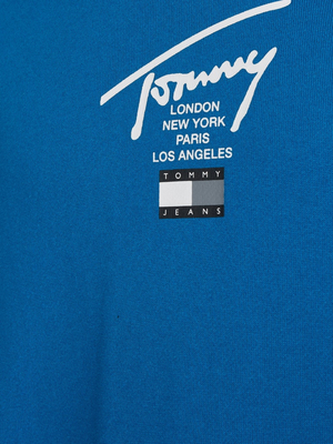 Tommy Jeans pánska modrá mikina MODERN ESSENTIAL SIG CREW - L (C22)
