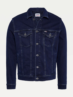 Tommy Jeans pánska tmavomodrá džínsová bunda - XXL (1BZ)