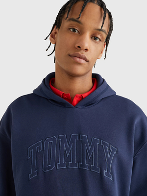 Tommy Jeans pánska tmavomodrá mikina COLLEGE WASH - M (C87)