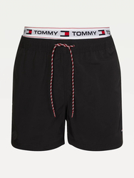 Tommy Jeans pánske čierne plavky MEDIUM Drawstring - S (BDS)