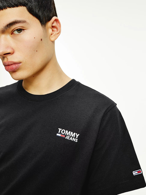 Tommy Jeans pánske čierne tričko - S (BDS)