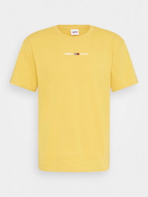 Tommy Jeans pánske žlté tričko - S (ZFZ)