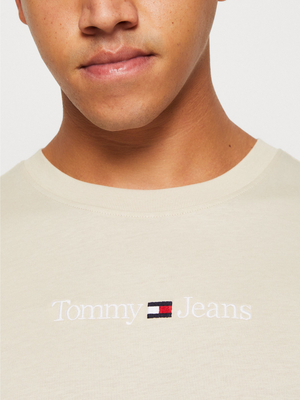 Tommy Jeans pánske béžové tričko - XL (ACI)