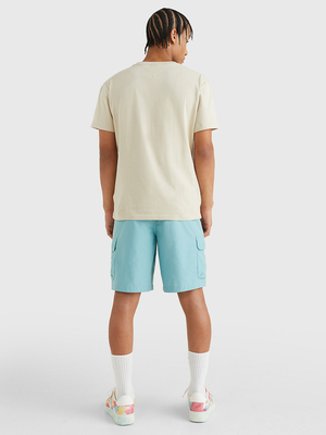 Tommy Jeans pánske béžové tričko - S (ACM)