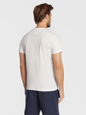 Tommy Jeans pánske biele tričko ENTRY FLAG - XXL (YBR)