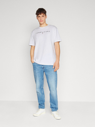 Tommy Jeans pánske biele tričko LINEAR LOGO - L (YBR)