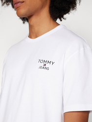 Tommy Jeans pánske biele tričko - S (YBR)