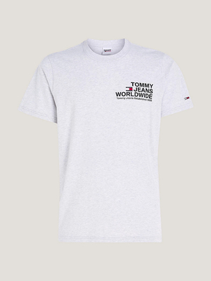 Tommy Jeans pánske biele tričko - M (YBR)