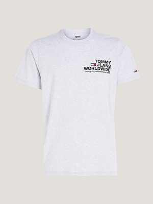 Tommy Jeans pánske biele tričko - XL (YBR)