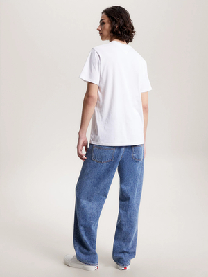 Tommy Jeans pánske biele tričko - XL (YBR)