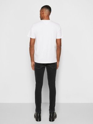 Tommy Jeans pánske biele tričko ENTRY ATHLETICS - L (YBR)