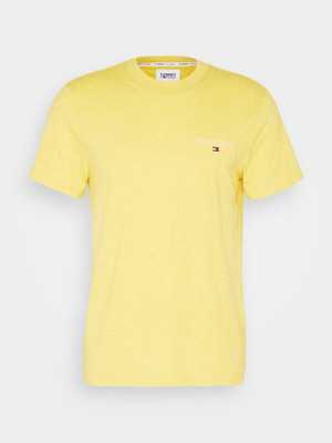 Tommy Jeans pánske melírované žlté tričko - L (ZGQ)