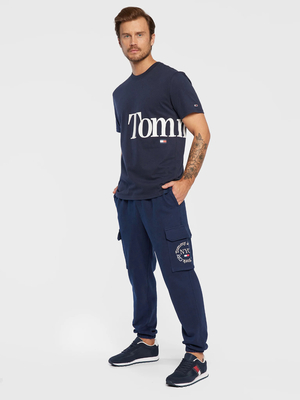 Tommy Jeans pánske modré tepláky TIMELESS CARGO - L/R (C87)