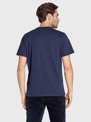 Tommy Jeans pánske modré tričko ENTRY VERTICLE - L (C87)