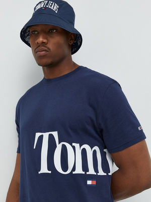 Tommy Jeans pánske modré tričko - S (C87)