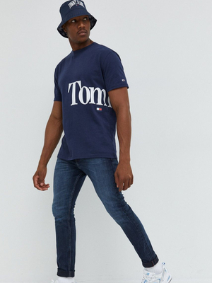 Tommy Jeans pánske modré tričko - L (C87)