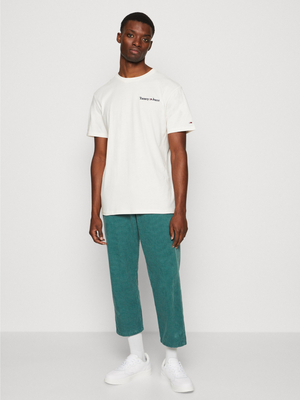 Tommy Jeans pánske smotanové tričko - XL (YBH)