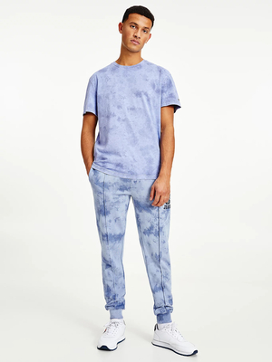 Tommy Jeans pánske svetlofialové tričko CLOUDY WASH - S (C8I)