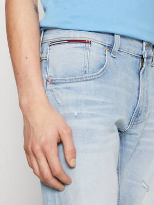 Tommy Jeans pánske svetlo modré džínsové šortky RONNIE - 33/NI (1AB)