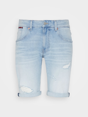Tommy Jeans pánske svetlo modré džínsové šortky RONNIE - 33/NI (1AB)