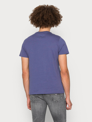 Tommy Jeans pánske tmavofialové tričko - S (C8I)