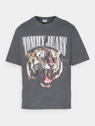 Tommy Jeans pánske šedé tričko VINTAGE TIGER - S (PUB)