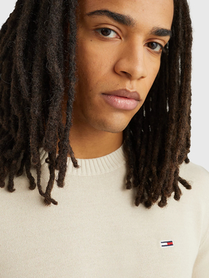 Tommy Jeans pánsky béžový sveter - XL (ACI)