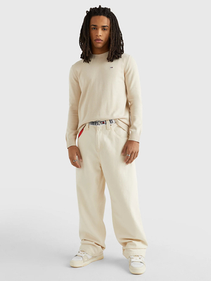 Tommy Jeans pánsky béžový sveter - XL (ACI)