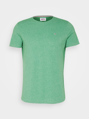 Tommy Jeans pánske zelené tričko SLIM JASPE - M (LY3)