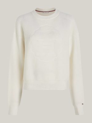 Tommy Hilfiger dámsky biely sveter - L (YBH)