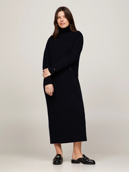 Tommy Hilfiger dámske čierne vlnené šaty - XL/R (BDS)