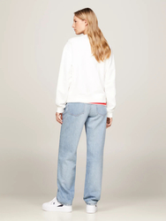 Tommy Hilfiger dámska biela mikina - XS (YBL)