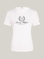 Tommy Hilfiger dámske biele tričko  - XL (YCF)