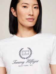 Tommy Hilfiger dámske biele tričko  - XL (YCF)