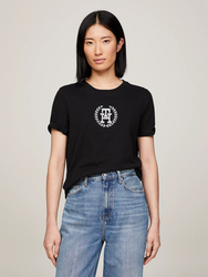 Tommy Hilfiger dámske čierne tričko - S (BDS)