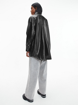 Calvin Klein dámska čierna oversized košeľa - XS (BEH)