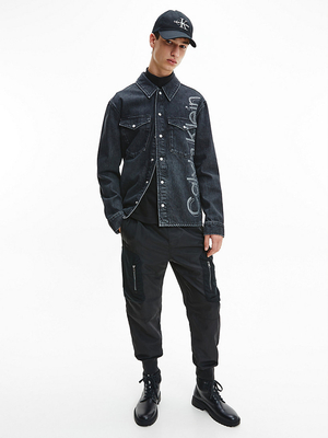 Calvin Klein pánska džínsová košeľa - M (1BY)