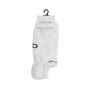 Calvin Klein dámske biele ponožky 2pack - ONESIZE (002)