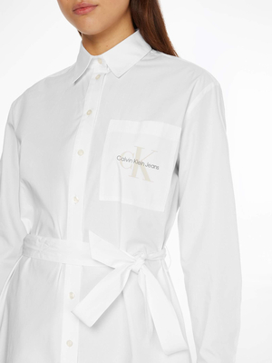 Calvin Klein dámske biele košeľové šaty - S (YAF)