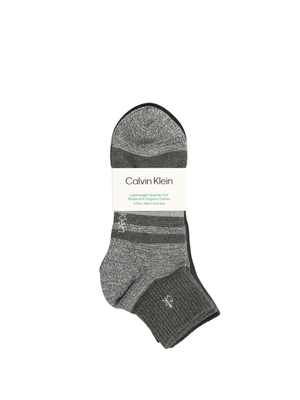 Calvin Klein pánske šedo čierne ponožky 3pack - ONE (001)
